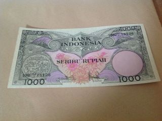 1,  000 Indonesia Rupiah Banknote Dated 1959 Unc