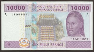 Au Central African States Gabon 10,  000 Francs P - 410ac / B110ac Sig 25/11 871