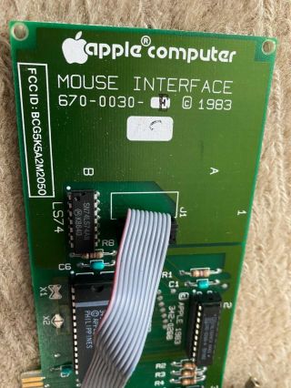 Apple II Mouse M0100 and Interface Card 670 - 0030 - E Computer 3