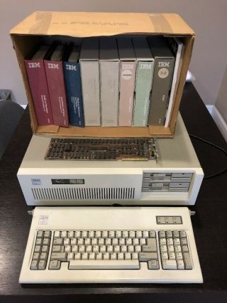 Ibm Pc At 5170 Complete With Orchid Video Math Co - Processor And Library 512k