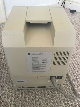 Apple Macintosh SE 30 Desktop Computer - M5119 - below. 2
