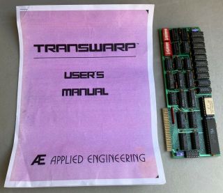 Transwarp Accelerator Card Applied Engineering 1.  3 For Apple Ii Computers