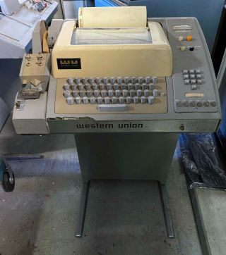 Teletype 33 Asr Telex Twx Machine W/ Ae 101c Data Set Western Union