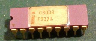 Intel C8008 8008 First 8 - Bit Vintage Computer Microprocessor Nos Cpu Purple
