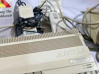 COMMODORE AMIGA A - 500 PLUS VINTAGE PERSONAL COMPUTER MOUSE FLOPPY DISK DRIVE ETC 3