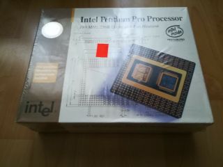 Intel Pentium Pro 180mhz Box Sl23l Boxbp80521 - 180 Vintage Cpu,  Gold,  Nib