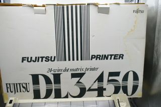 Fujitsu Dl3450 24 Pin Wire Dot Matrix Printer Model M3358y Parallel