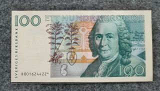 Sweden 100 Kronor 1986 (star) Replacement
