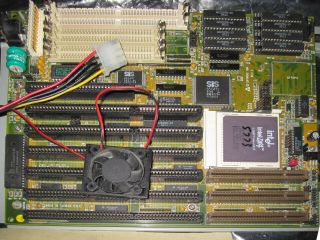 Vintage Baby At Vlb 486 Motherboard With Intel 486 Dx4/100 Cpu And I/o Card