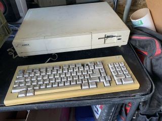 Commodore Amiga 1000 Computer W/ Keyboard,  Chrome Internal Ram Expansion Module