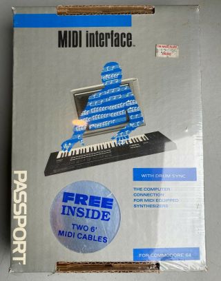 Commodore 64 Passport Midi Interface W/drum Sync