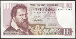 Belgium 100 Francs 1965 P:134a Unc