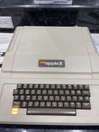 Vintage Apple II Plus Computer 2 - Powers up.  Paperwork 2
