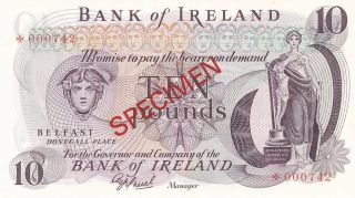 Northern Ireland - 1978 - 10 Pounds - Belfast - Specimen - Unc - Banknote