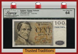 Tt Pk 129b 1953 - 57 Belgium Banque Nationale 100 Francs Lcg 64 Very Choice