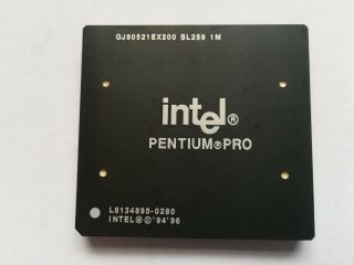Intel Pentium PRO 200Mhz BLACK SL259 1MB open BOX rare Vintage CPU,  GOLD,  NOS 2