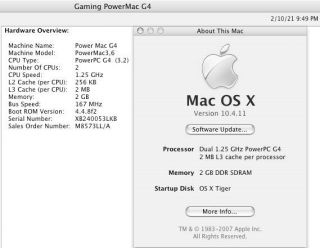 Apple PowerMac G4 MDD 2002 - M8573LL/A - Dual 1.  25 GHz - 2 GB RAM - PowerMac3,  6 2