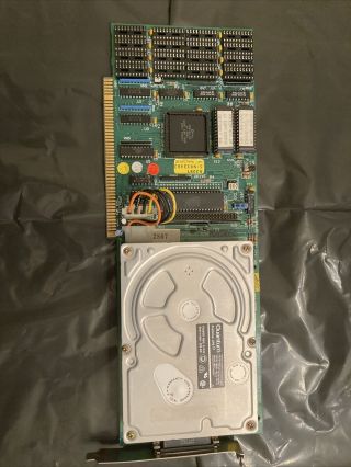 Vintage Commodore Amiga A2091 Scsi Hard Drive Controller Ram Card 2000 2091