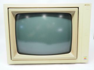 Vintage Apple Ii A2m2010 Crt Computer Monitor Green Phosphor Early Serial