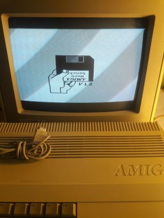 Commodore Amiga A500.  W/ Power Supply,  Mouse,  And Cables.  No Monitor.  Read