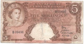East Africa 5 Shillings 1958 P - 37