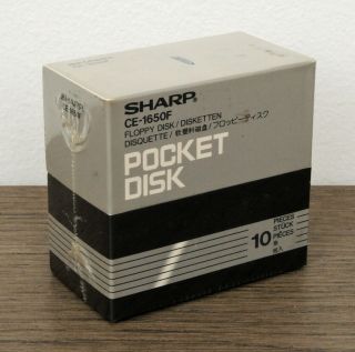Nos Vintage Sharp Ce - 1650f Pocket Computer Pocket Disk 10 - Pack