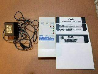 Rare Cmd Ramdrive Commodore 64 C64 C128 Floppy Disks Power Cord
