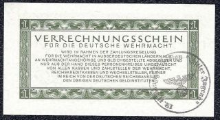Germany,  Wehrmatch 1 Reichsmark Type 1944 Nazi Stamp Unc