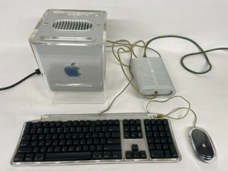 Apple Mac G4 Cube M7886 W/keyboard,  Pro Mouse,  Power Adapter,  450mhz 512mb 20gb