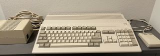 Amiga 500 Computer - Including Mouse,  Power Supply,  Video Cable & Expansion Ram