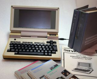 Trs - 80 Tandy Model 200 Portable Computer,  Manuals And Cables