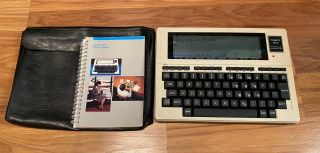 Tandy 102 Portable Computer W/ Case,  Manula “powers On Great Shape”