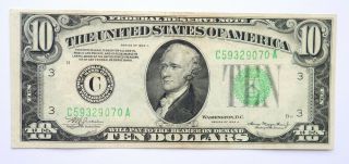 Usa 10 Dollars 1934 Federal Reserve Note Gvf
