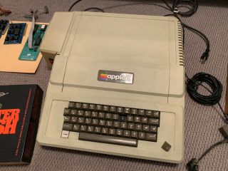 Apple II Plus Computer A2S1048 w/ external accessories,  circuit boards,  games 2
