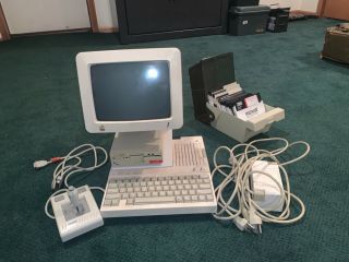 Apple Iic Computer,  Monitor,  Extra Disk Drive,  Printer,  Software