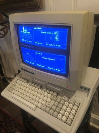 Tandy Personal Computer 1000HX,  RGB Color CM - 5 Monitor 1988 2