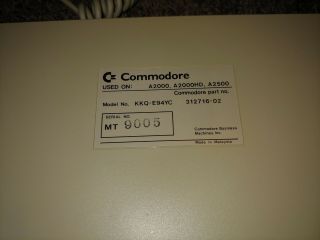 Commodore Amiga 2000,  A2000HD,  A2500 Keyboard,  312716 - 02 3