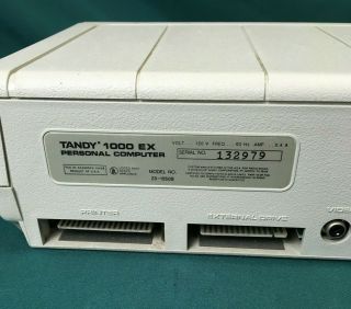 Tandy 1000 EX Personal Computer 25 - 1050B & RGB Color CRT Monitor CM - 5 25 - 1043 6