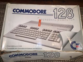 Commodore 128 Computer W/ Power Supply,  Cables - &