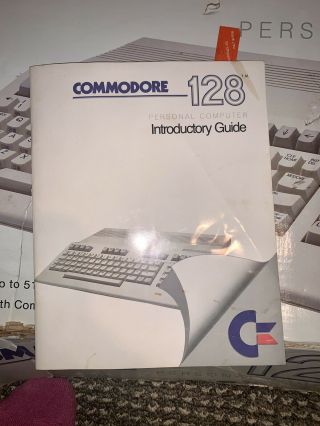 Commodore 128 Computer w/ Power Supply,  Cables - & 3