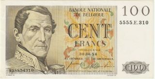 Belgium 100 Francs Banknote 1978 Choice Extra Fine Cond Pick 129 - B " King Leopold "