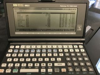 HP 100LX Palmtop Computer -,  ALL accessories,  hardly 3