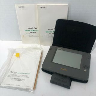 Sony Pic - 1000 Magic Link Personal Intelligent Communicator With Case And Manuals