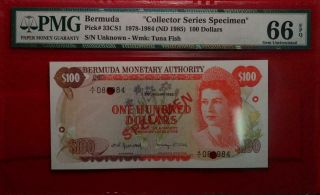 1978 - 1984 (nd 1985) Bermuda 100 Dollars Note