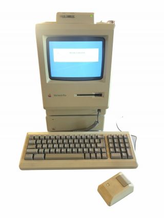Macintosh Mac Plus 1mb M0001a Computer,  Hard Disk 20 Keyboard & Mouse