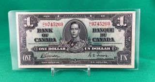 1937 Bank Of Canada $1 Gordon Towers Bn30