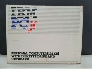 Ibm Pcjr Computer With Diskette Drive And Keyboard