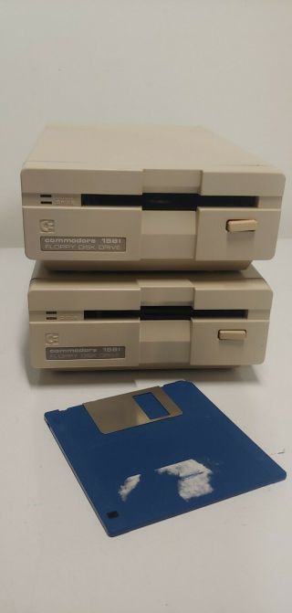 Two Commodore 1581 3.  5 Floppy Drives,  One.
