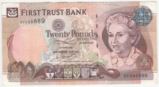Northern Ireland " First Trust Bank " 20 Pounds 2009 P - 137