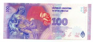 ARGENTINA REPLACEMENT NOTE 2016 100 PESOS Serial R - R EC 820R P 358c 2